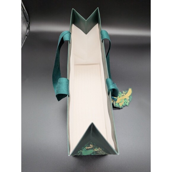 Harrods Knightsbridge London Medium Gift Bag Green w/ Deer/Elk & Owl - Picture 5 of 6